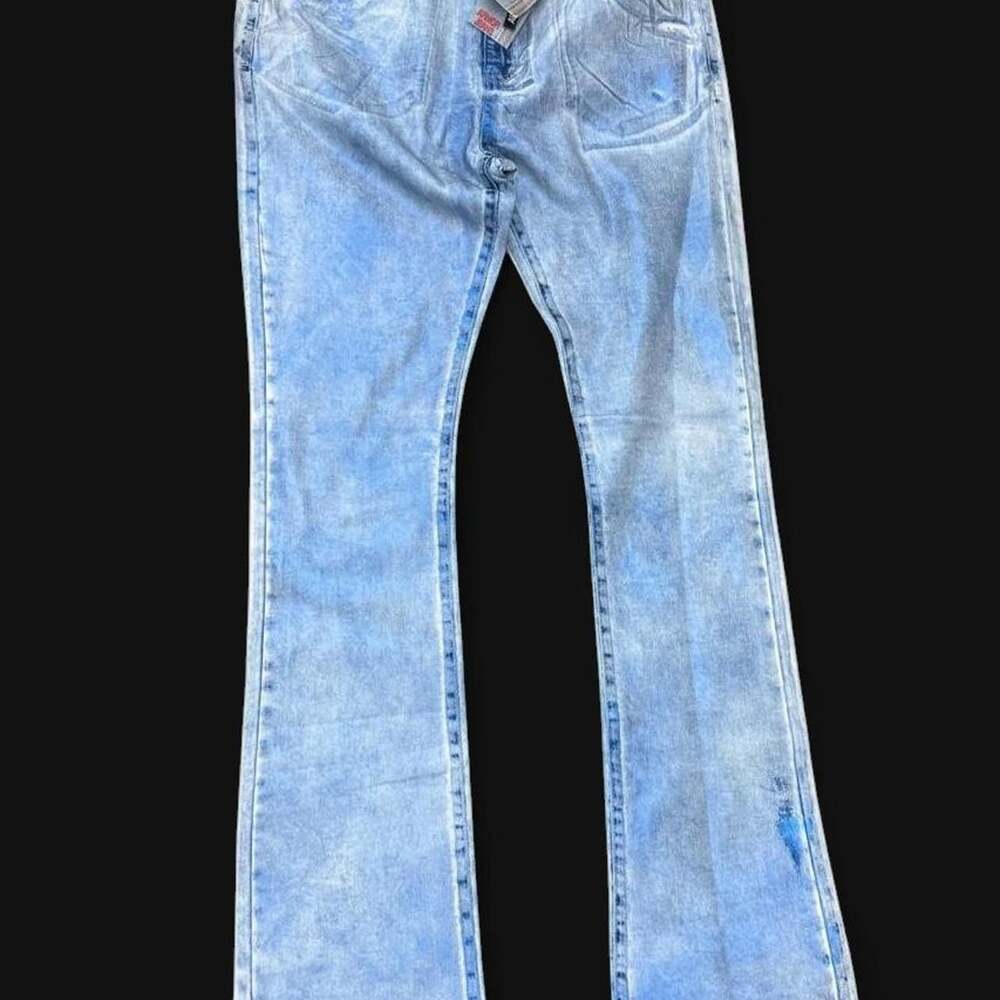 ARMOR JEANS Stacked Denim Light Wash Distressed Jeans